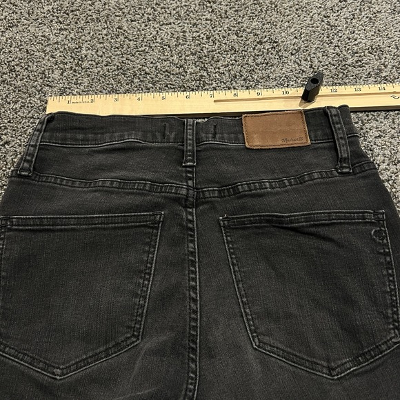 Madewell Jeans Womens 26 Black Cali Demi Bootcut Button Fly Dark Wash Denim - Picture 6 of 11
